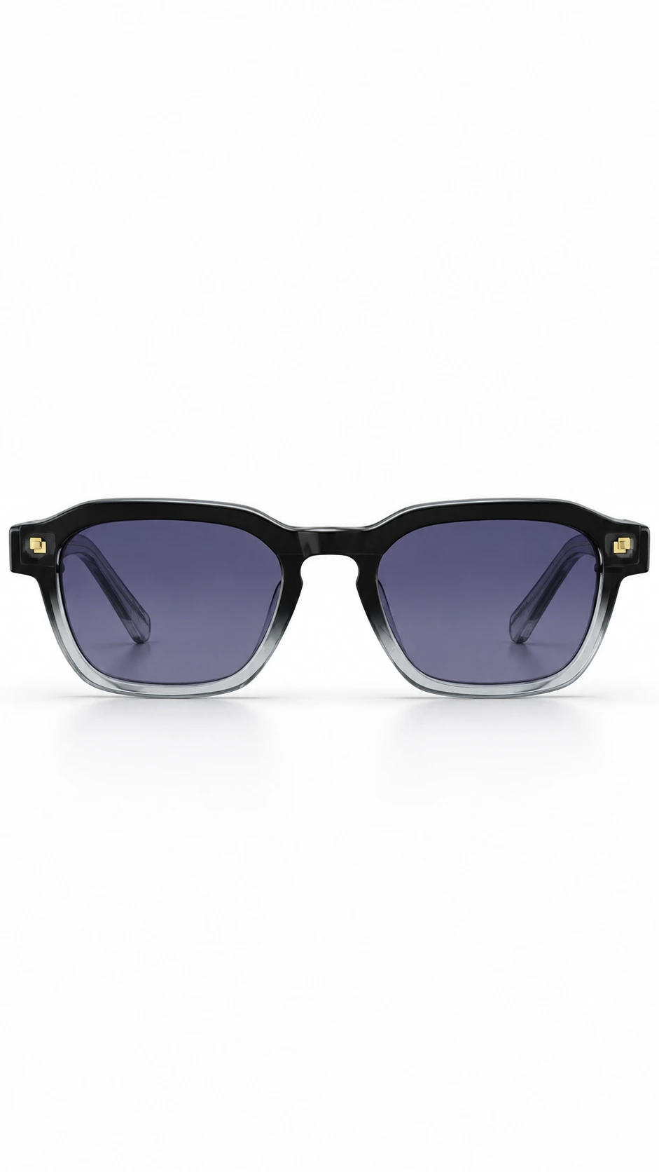 Crystal Fade Square Sunglasses — Black Crystal