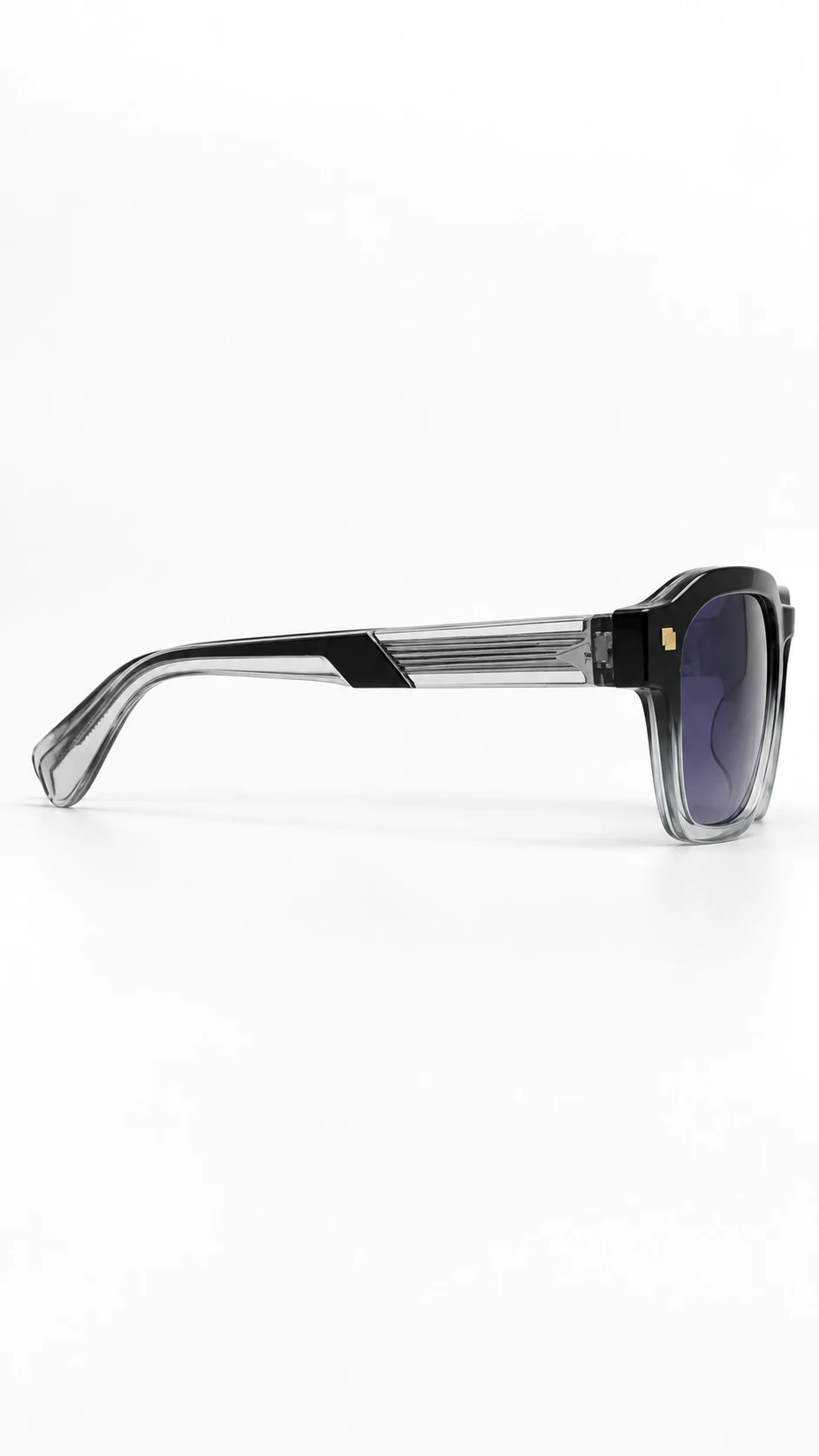 Crystal Fade Square Sunglasses — Black Crystal, view 2