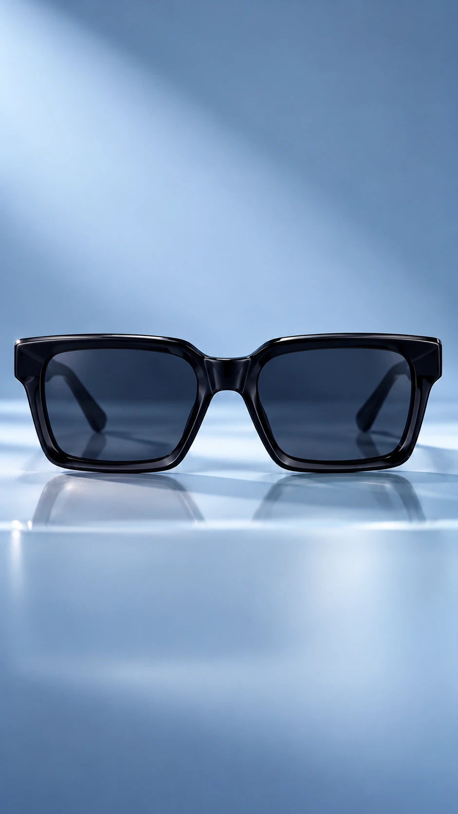 Engraved Temple Square Sunglasses — Black