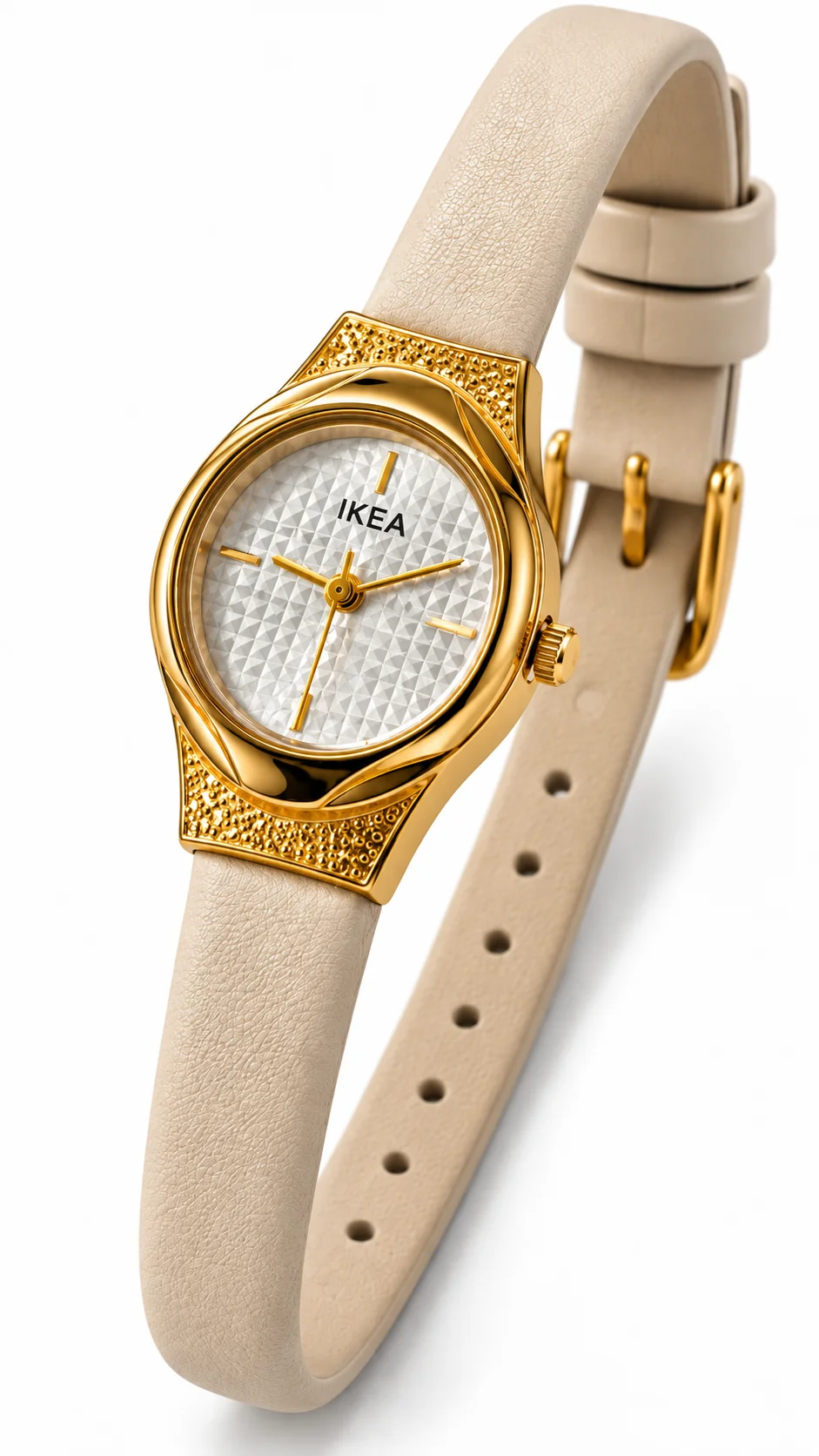 IKEA Beaded Oval Watch — Cream — Cream