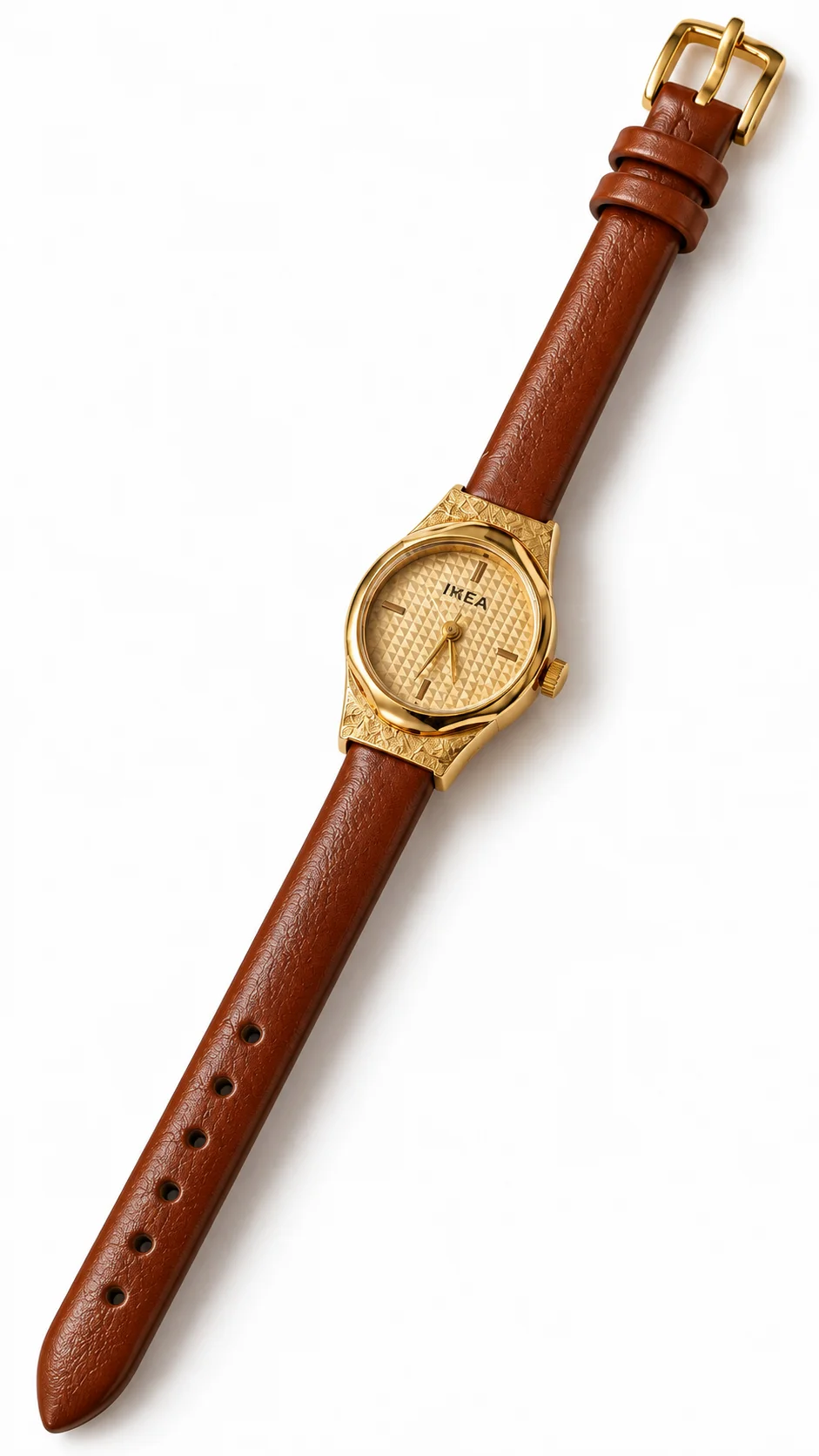 IKEA Petite Oval Watch — Brown — Tan, view 2