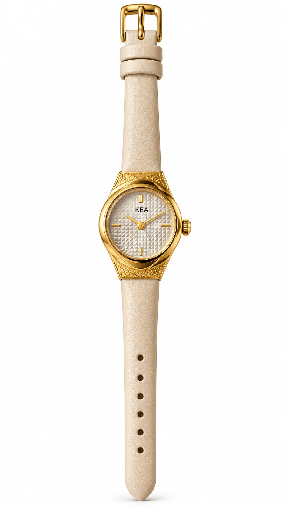 IKEA Petite Oval Watch — Cream — Cream