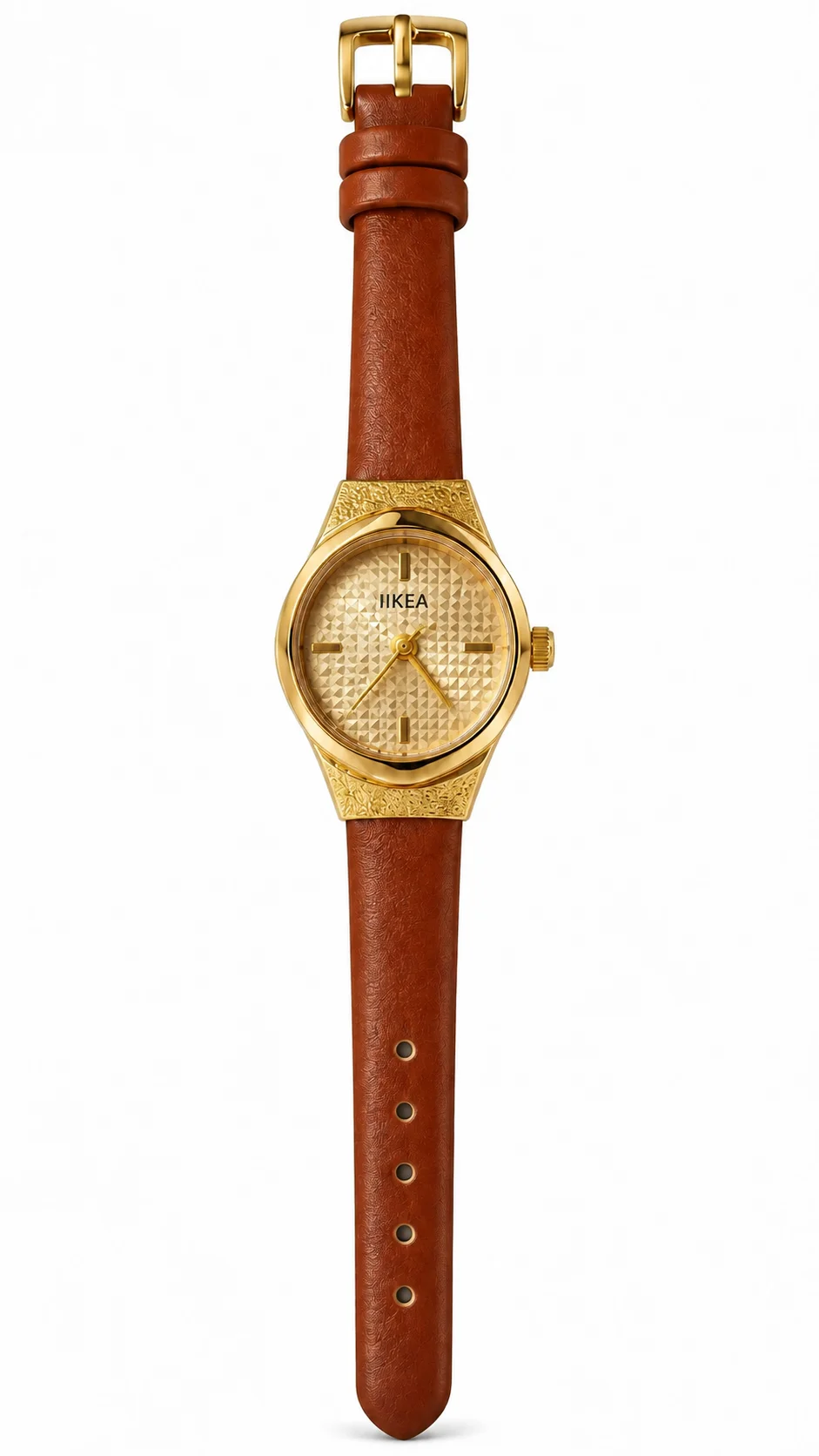 IKEA Petite Oval Watch — Brown — Tan