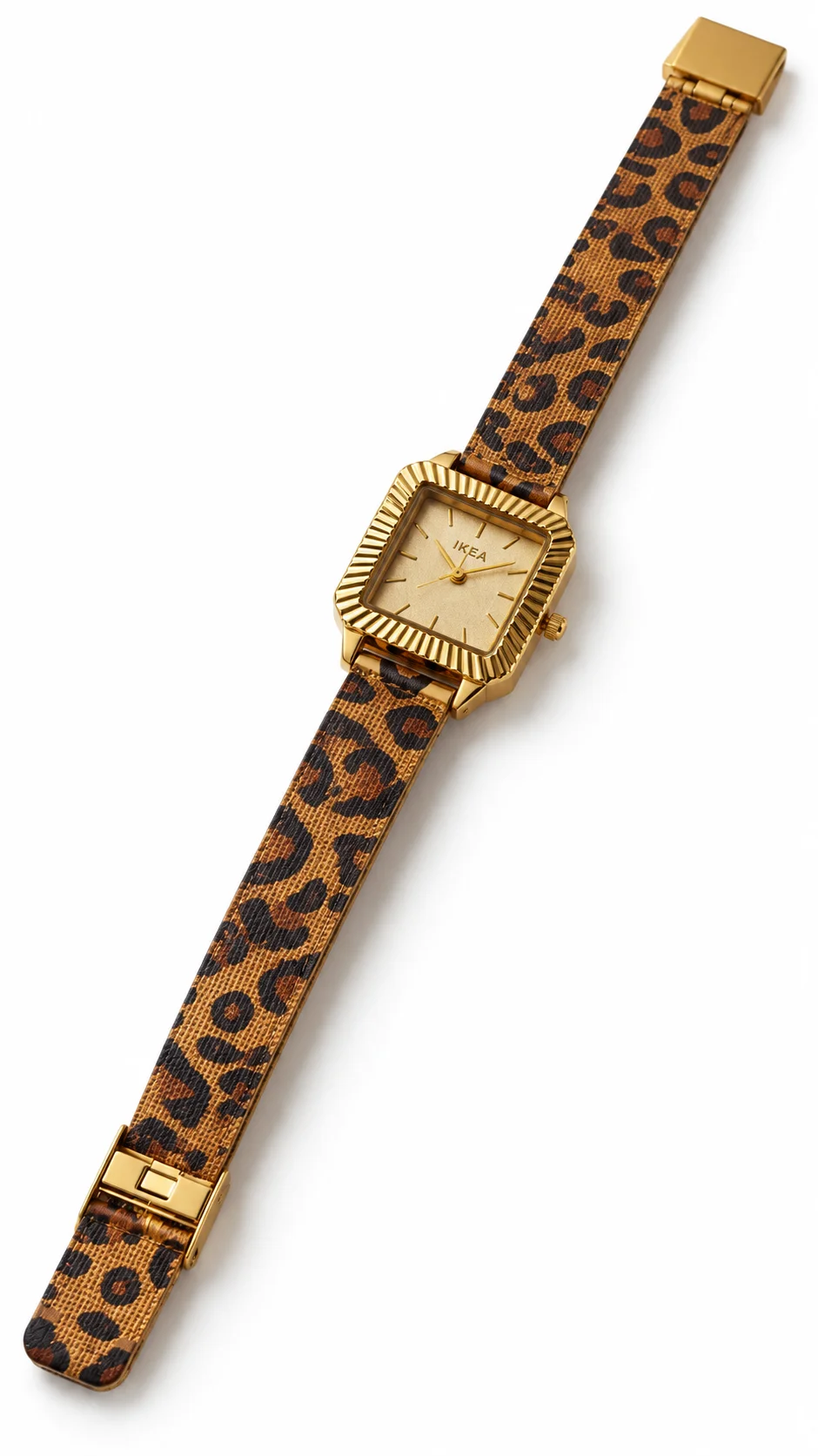 IKEA Fluted Square Watch — Leopard — Leopard, view 2