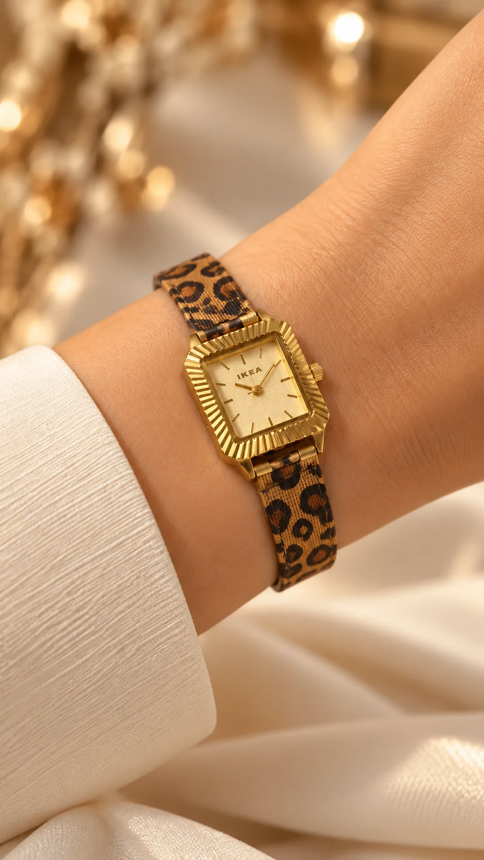 IKEA Fluted Square Watch — Leopard — Leopard, view 3