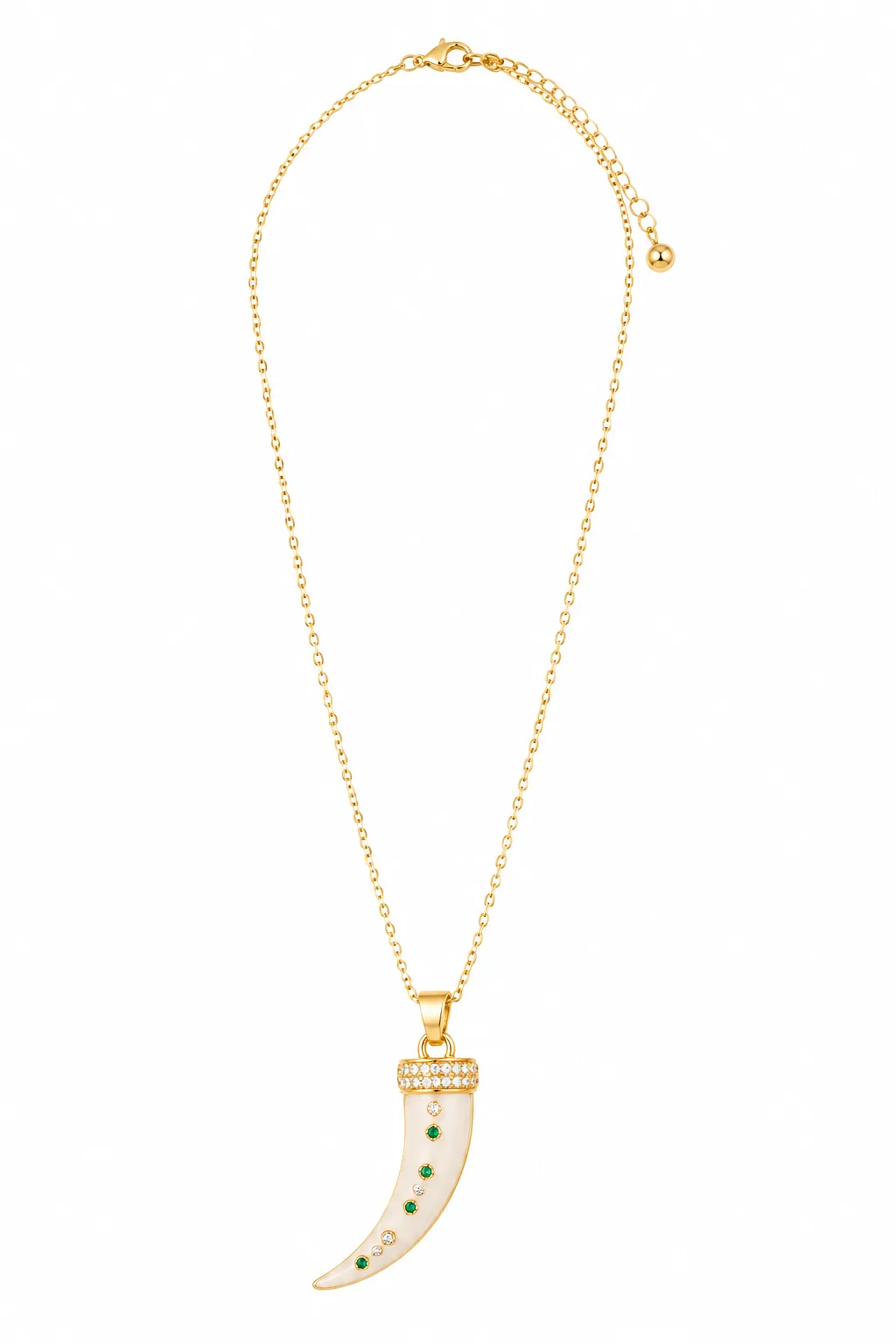 Mother-of-Pearl Horn Necklace