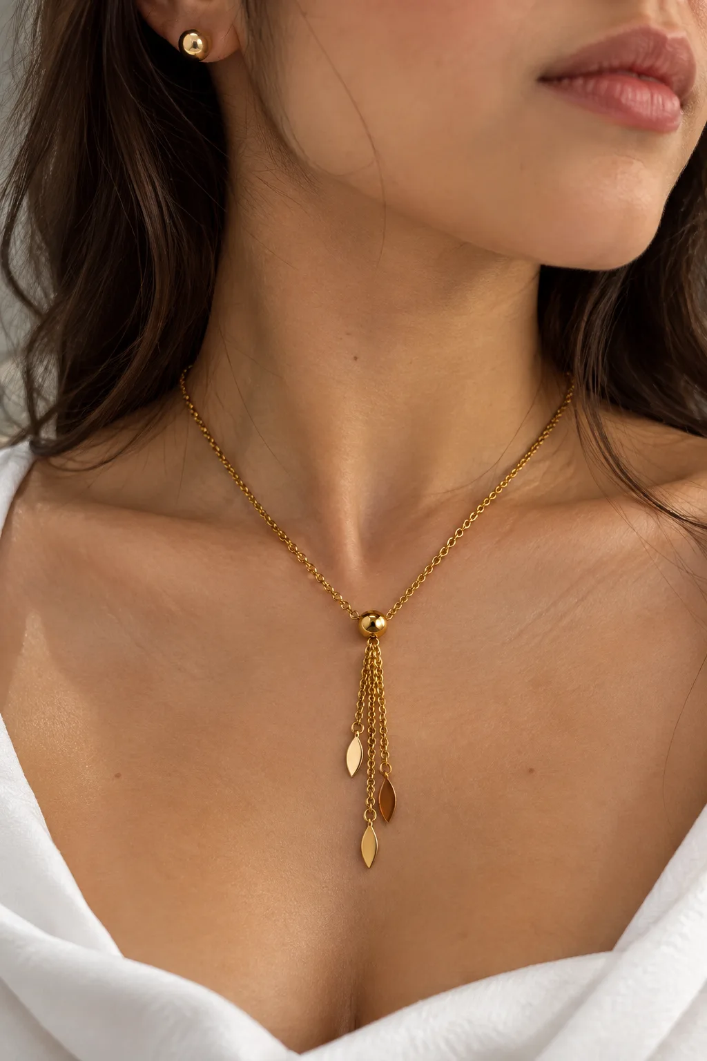 Tassel Drop Necklace & Earring Set — view 2