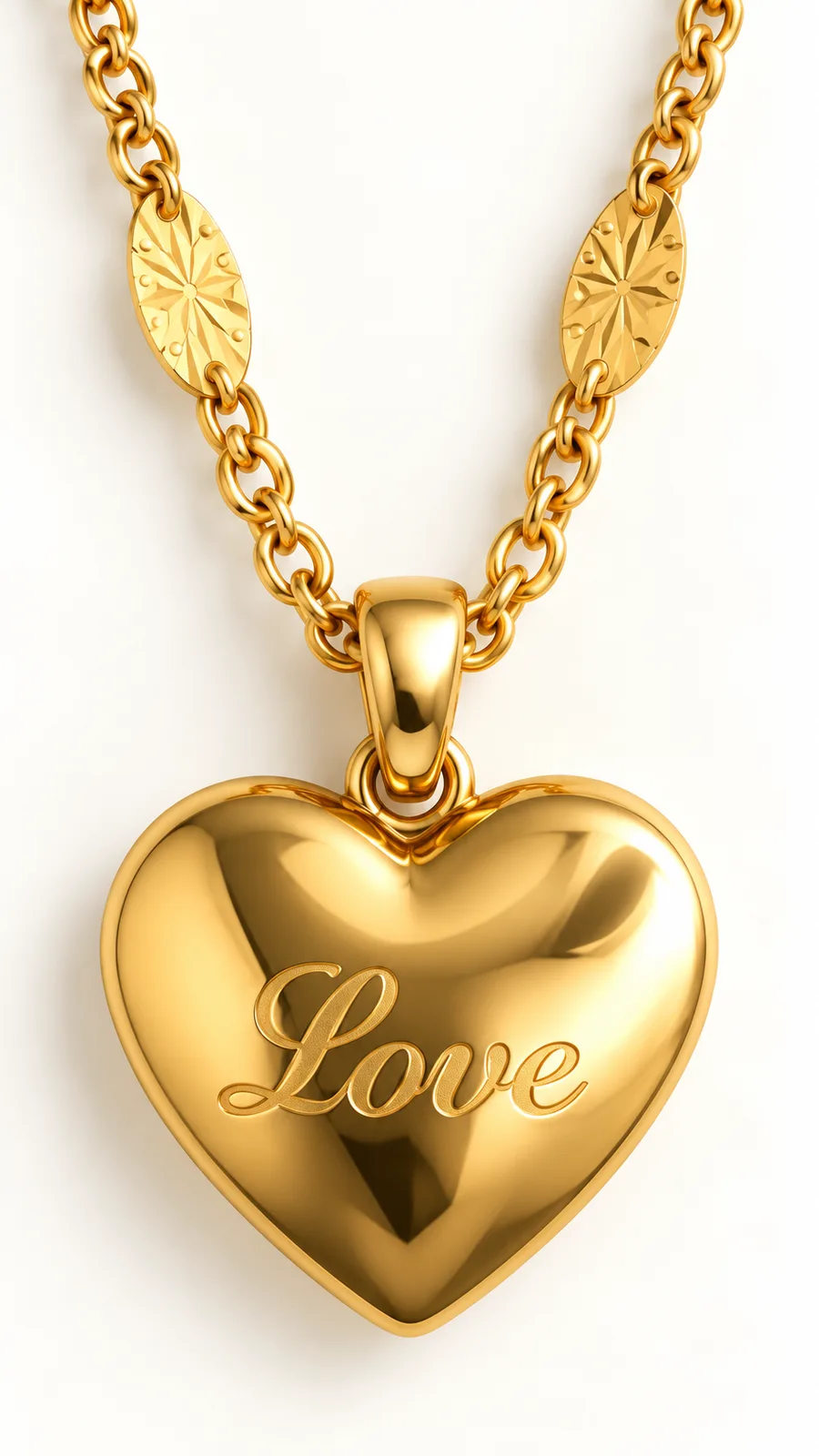 Love Puffed Heart Necklace
