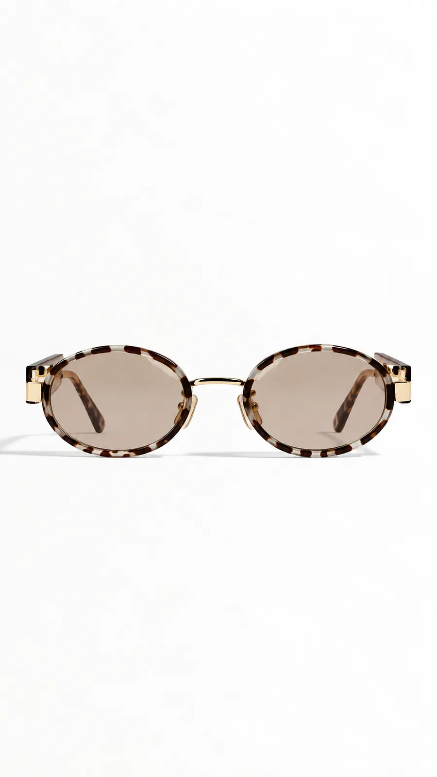 Oval Sunglasses — Cream Tortoise