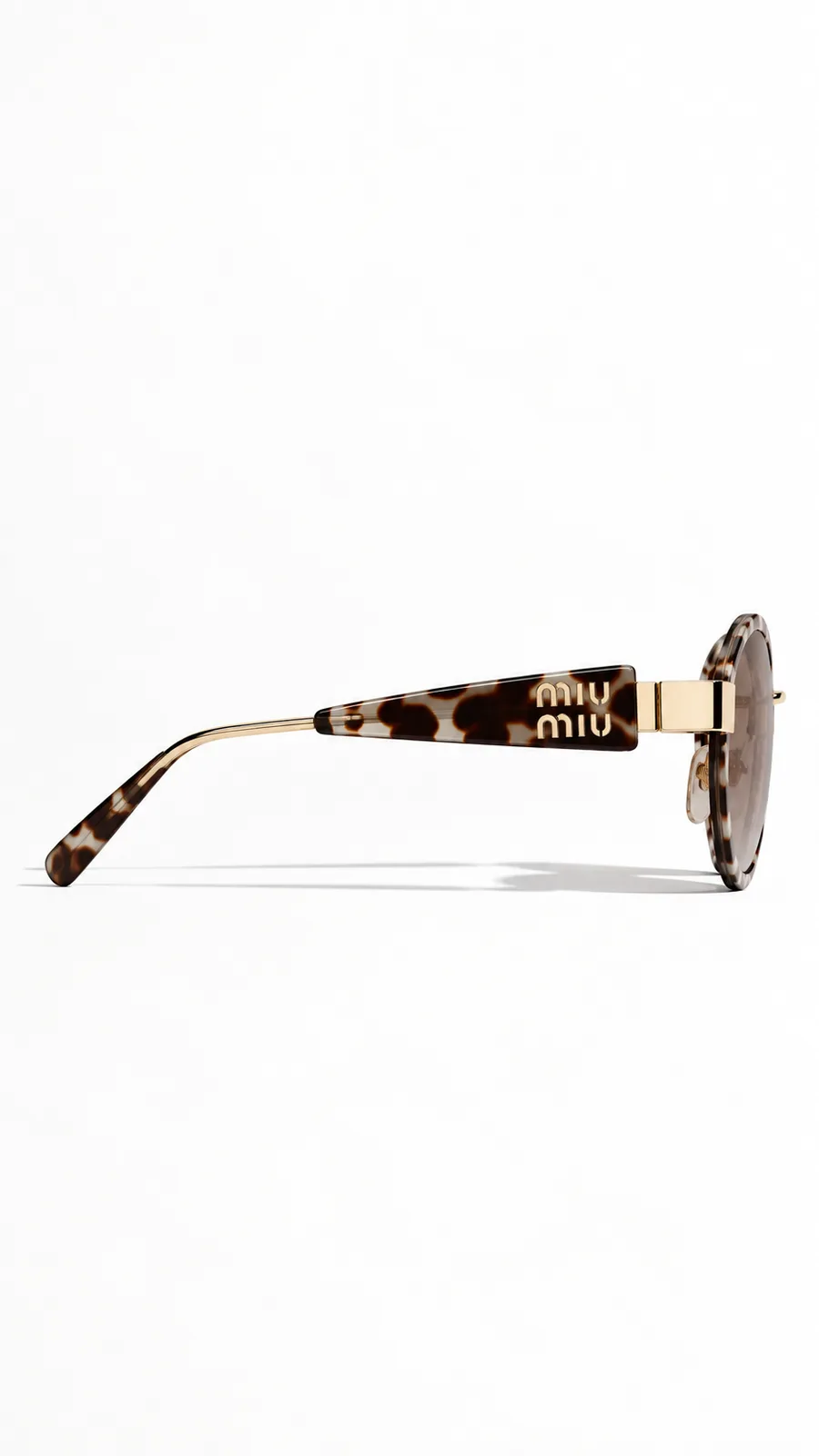 Oval Sunglasses — Cream Tortoise — view 2