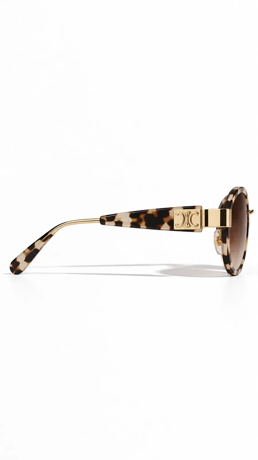 Oval Sunglasses — Amber Tortoise — view 2