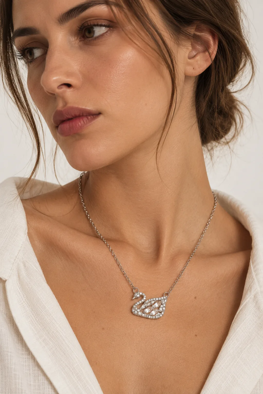 Fine Crystal Station Necklace — view 2