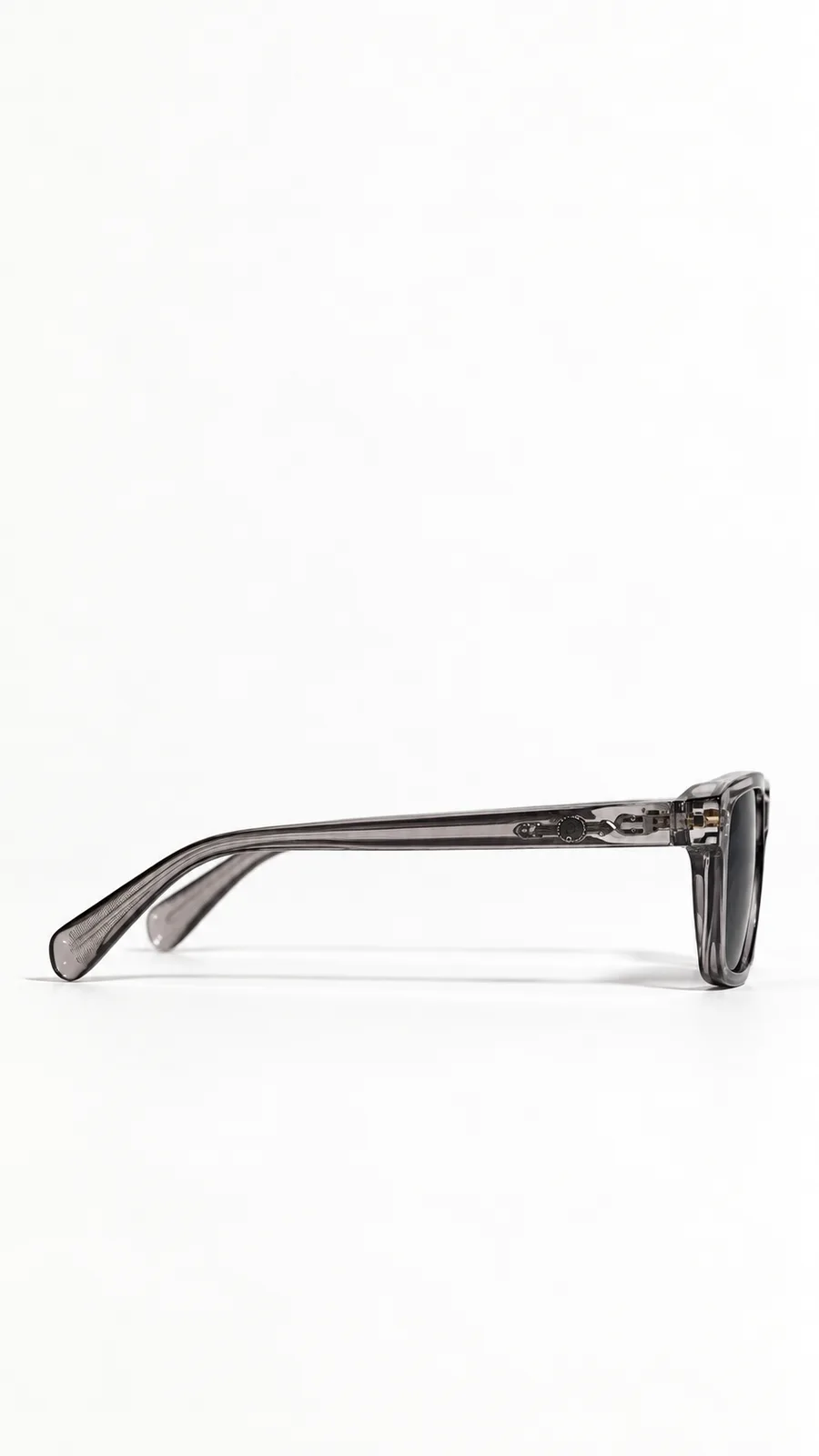 Squared Acetate Sunglasses — Smoke, view 3